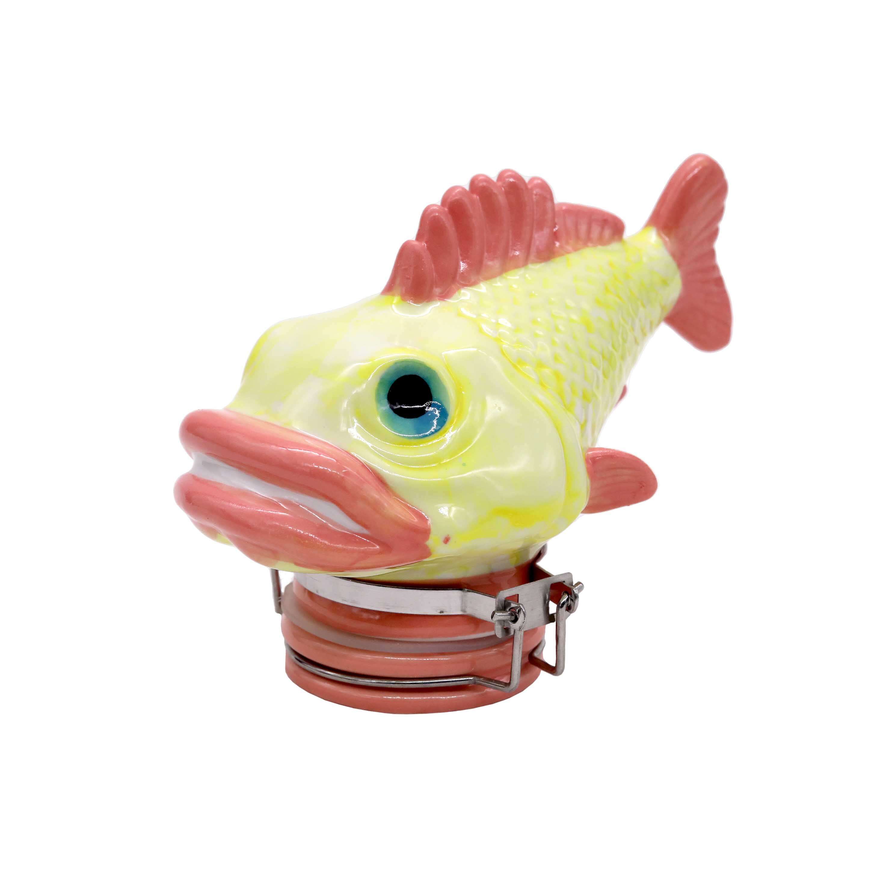 Red And Yellow Fish Porcelain Jar | 100 ml product image